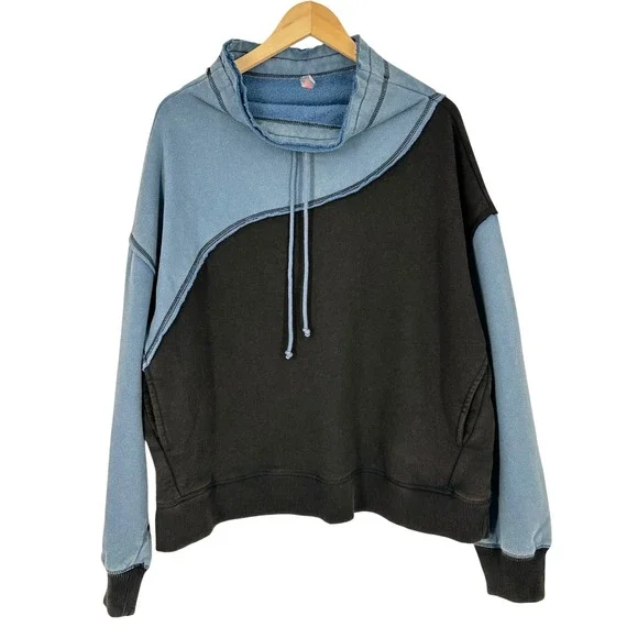 FP Movement by Free People Black and Blue Hoodie - Picture 1 of 10